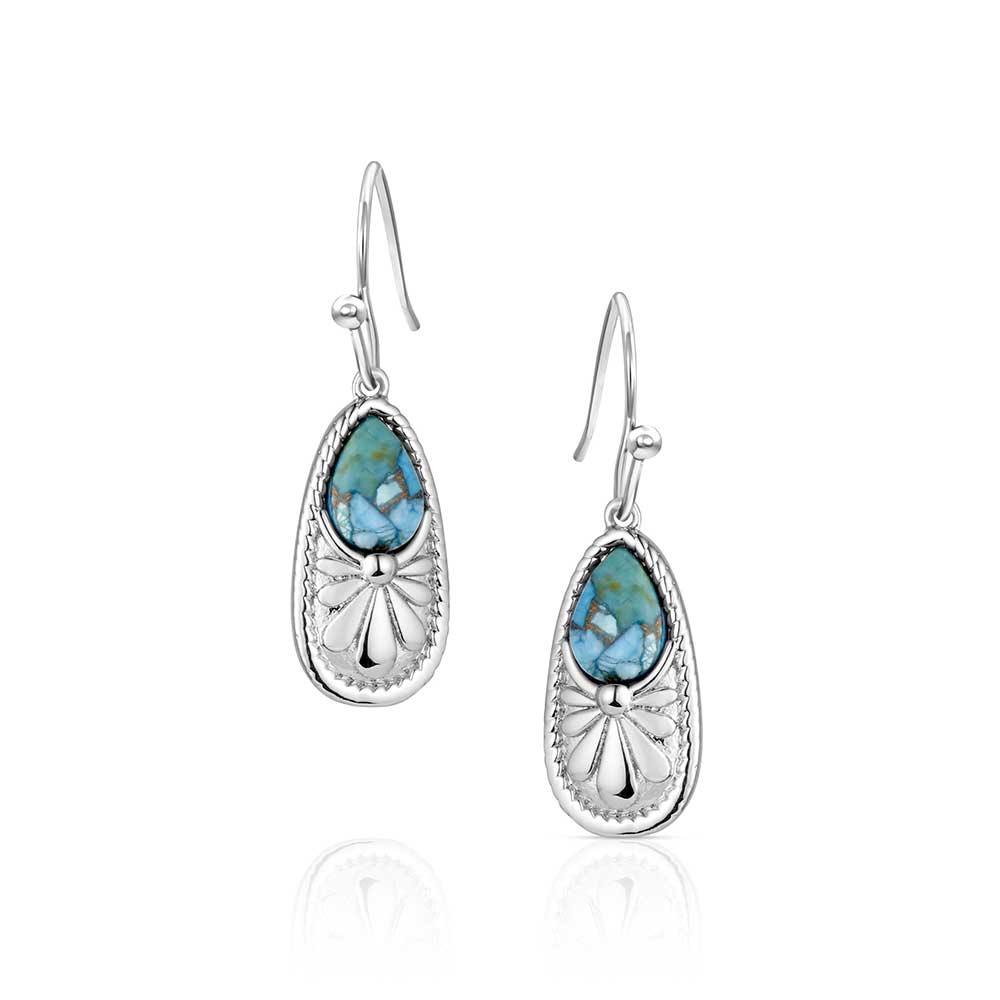 Montana Silversmiths Pointed Path Turquoise Earrings