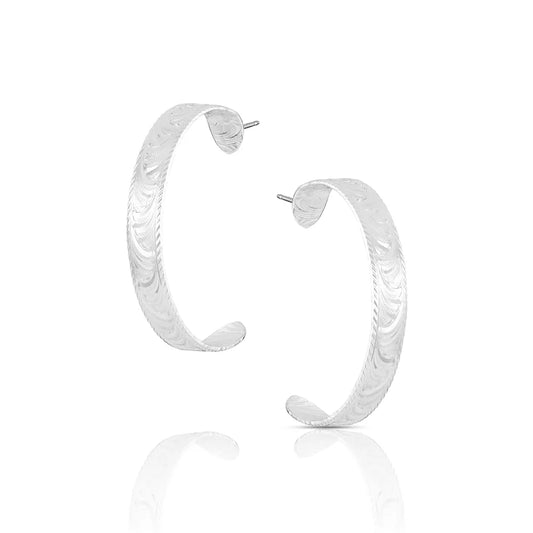 Montana Silversmiths Olivia's Reins Hoop Earrings
