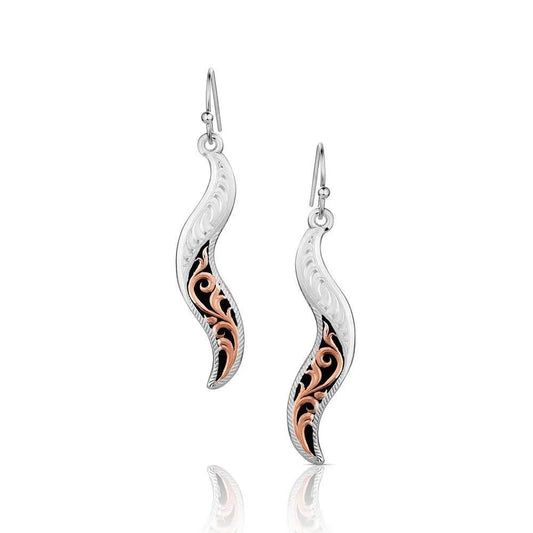 Montana Silversmiths Carry Me West Twisted Earrings