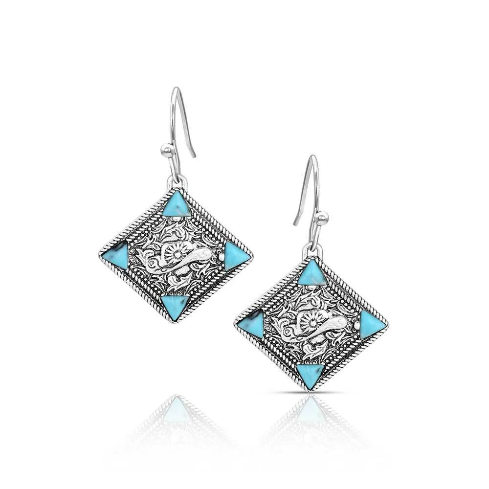 Montana Silversmiths Bluebell Charm Turquoise Earrings