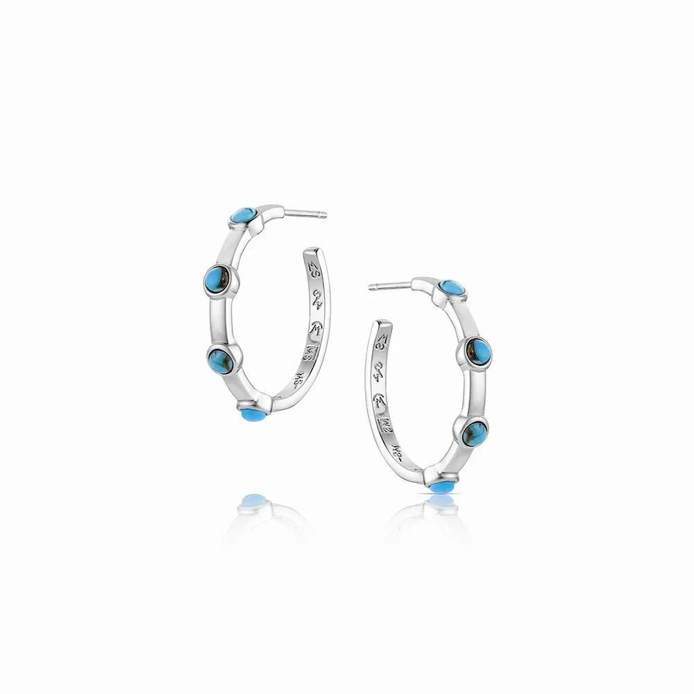 Montana Silversmiths Gentle Rain Turquoise Hoop Earrings