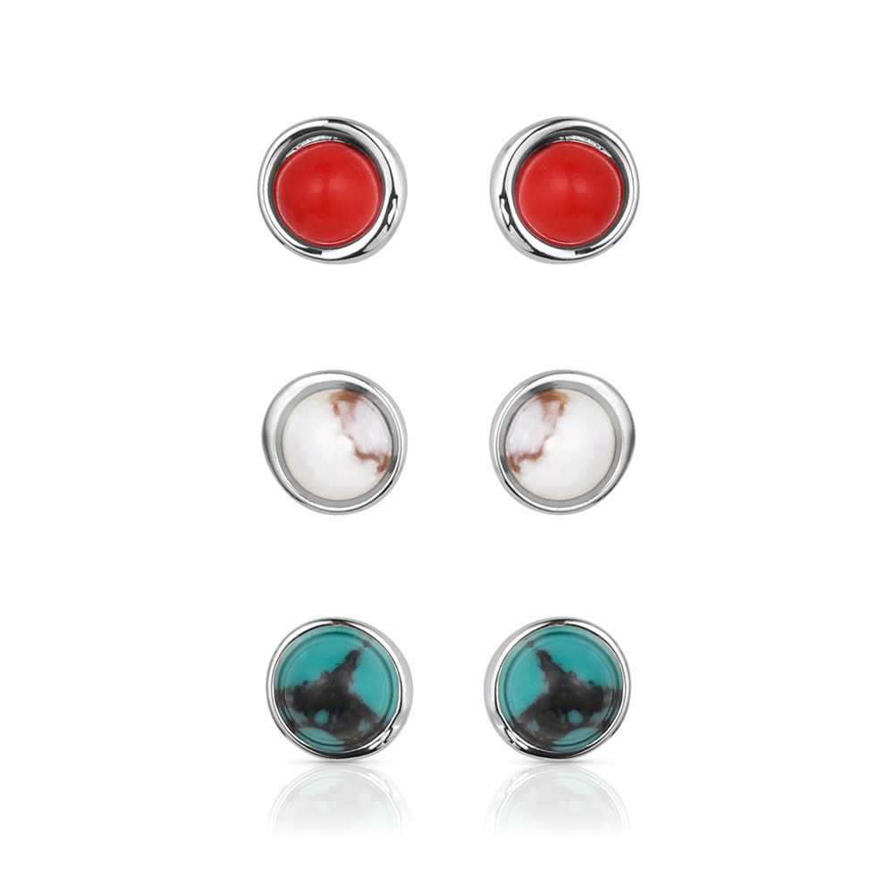 Montana Silversmiths Patriotic Post Earring Set