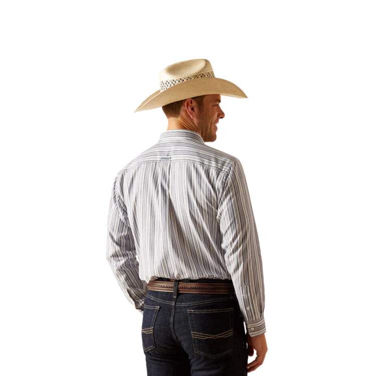 Ariat Men's Pro Series Ross Classic Fit Shirt - Navy Stripes