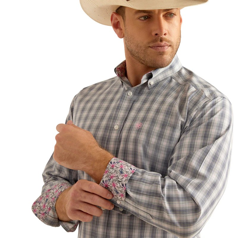 Ariat Men's Wrinkle Free Otto Classic Fit Shirt - Grey
