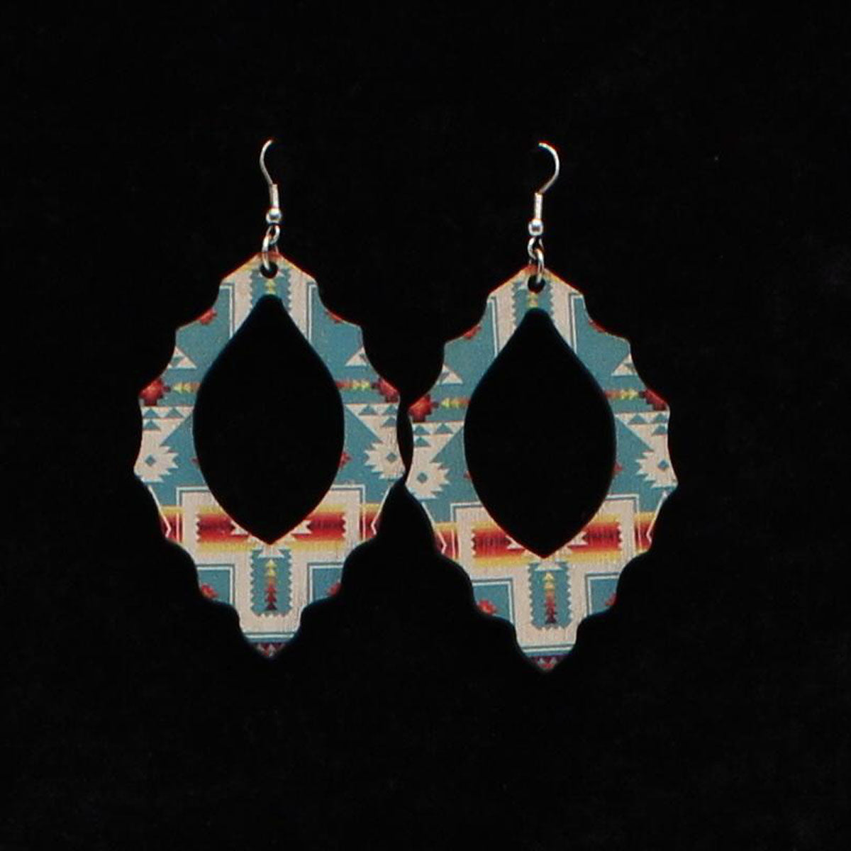 Blazin Roxx Aztec Teardrop Earrings - Multi