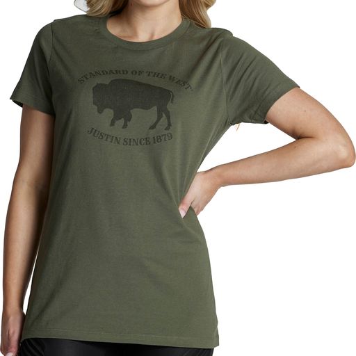 HJ Justin & Sons Women's Graphic Tee - Olive