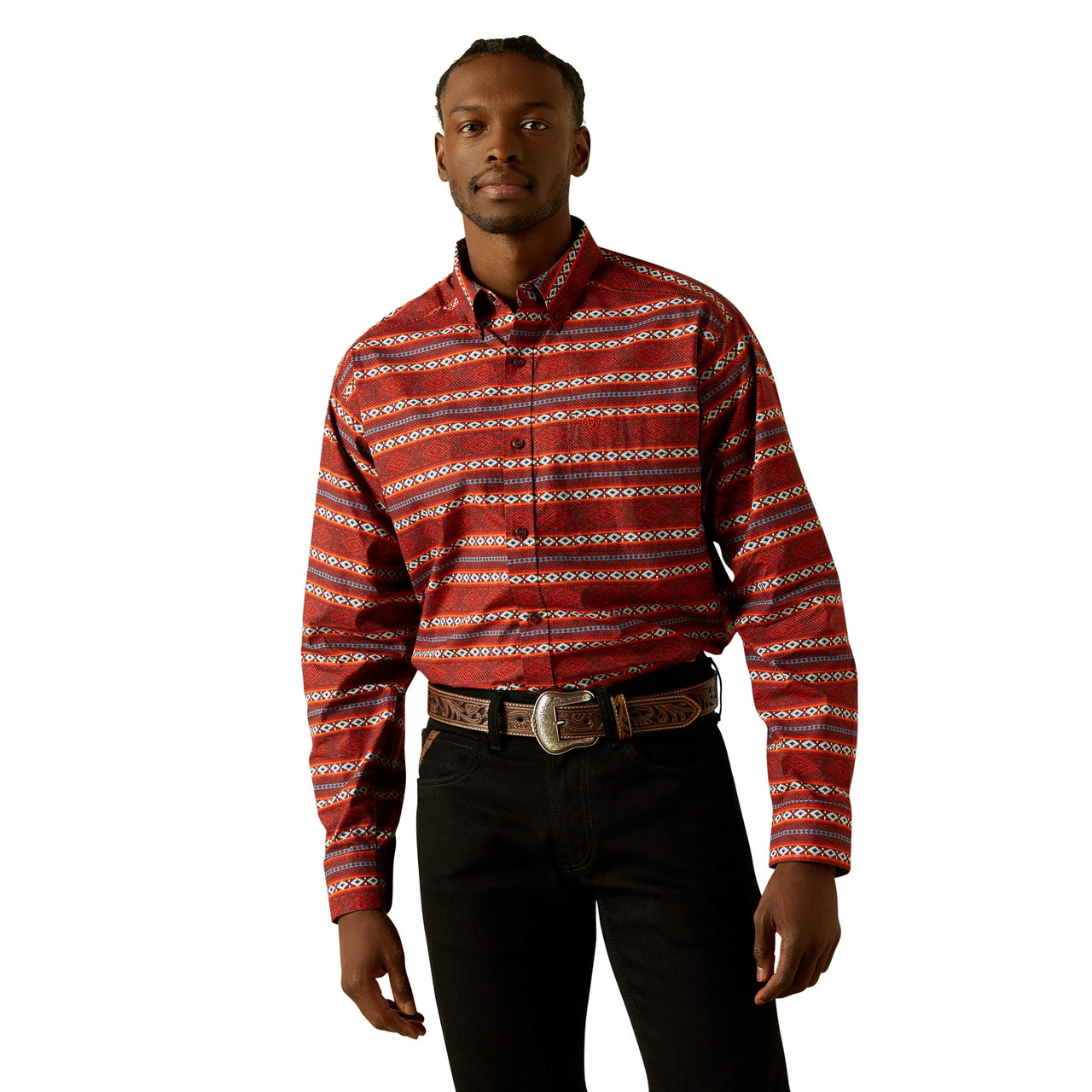 Ariat Men's Tiago Classic Fit Long Sleeve Shirt - Red