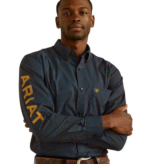Ariat Men's Team Portland Fitted LS Shirt - Black