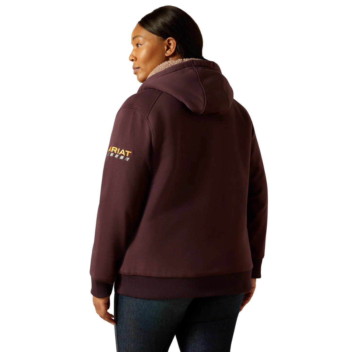 Ariat Women's Rebar All Weather Sherpa Full Zip Hoodie - Fudge