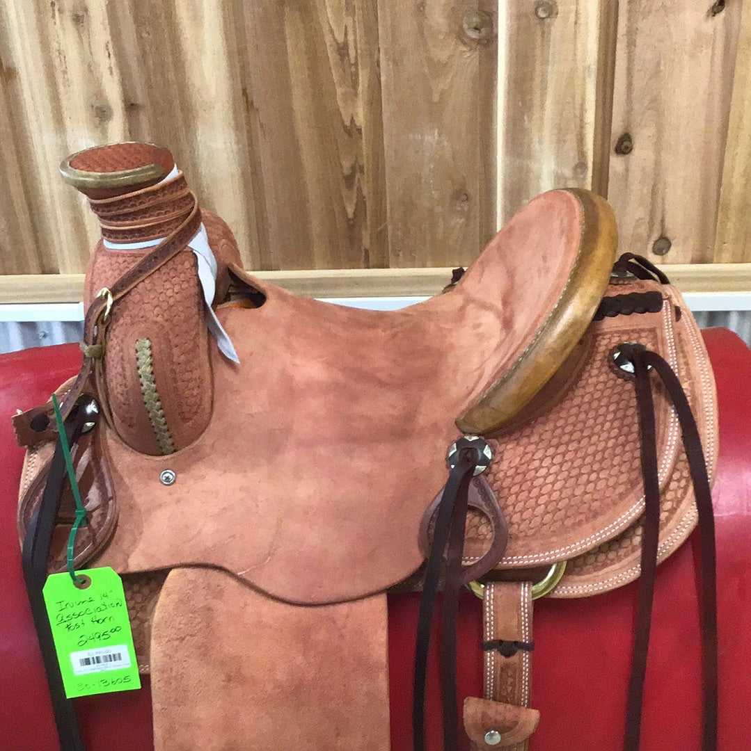 Irvine 14"   Association Ranch  Saddle - Post Horn