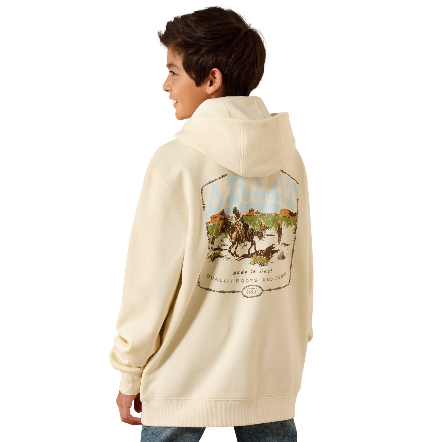 Ariat Youth Pulp Western Hoodie - Turtledove