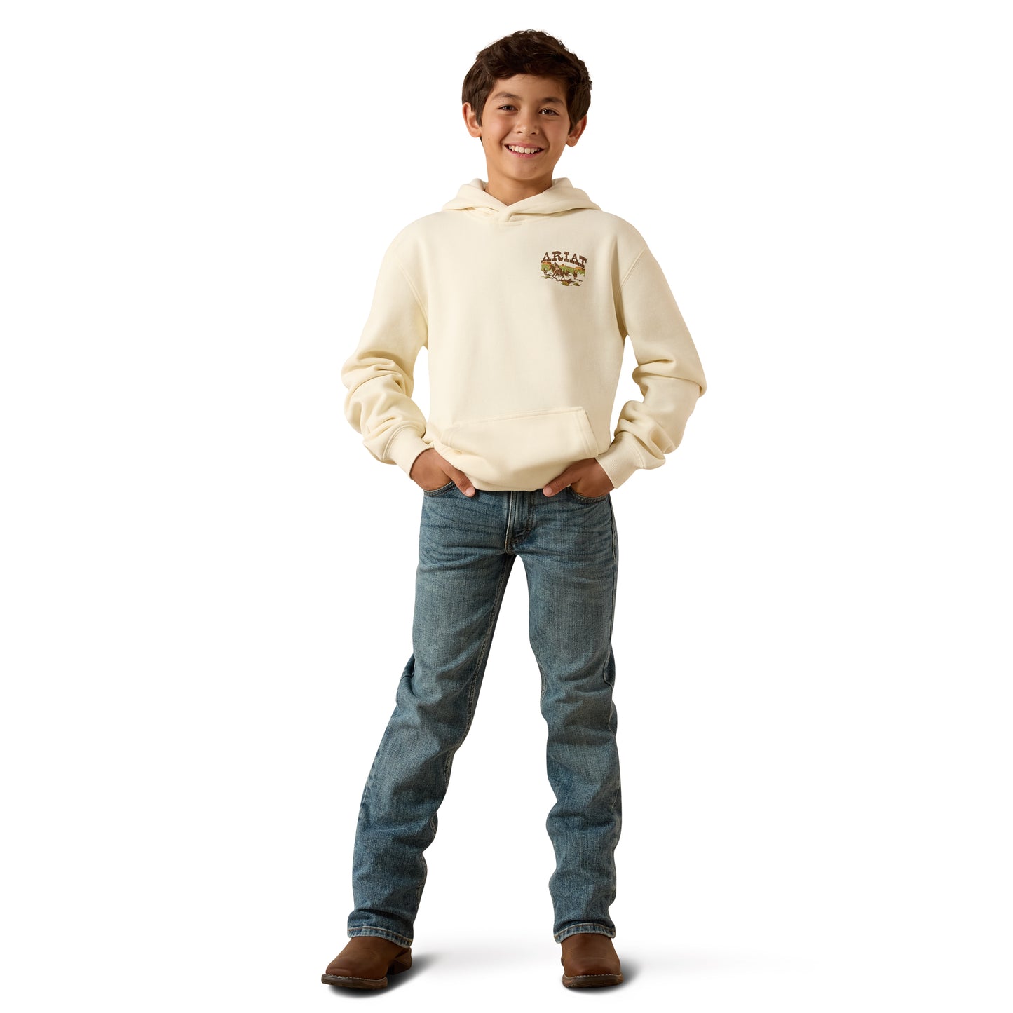 Ariat Youth Pulp Western Hoodie - Turtledove