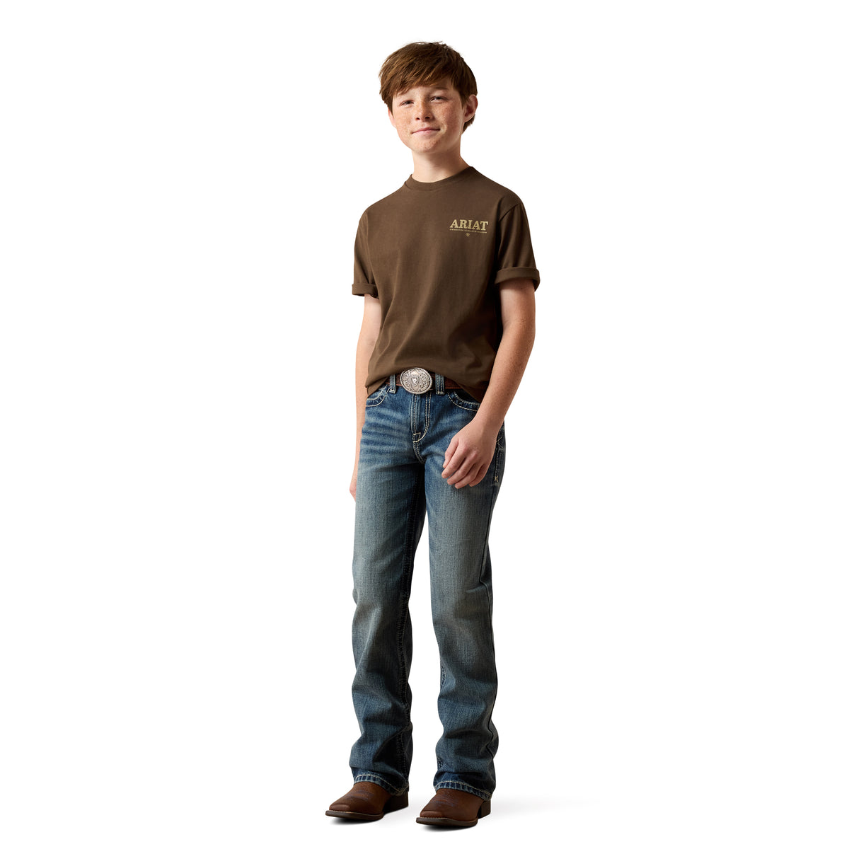 Ariat Boys' Rocky Bull T-Shirt - Turkish Coffee