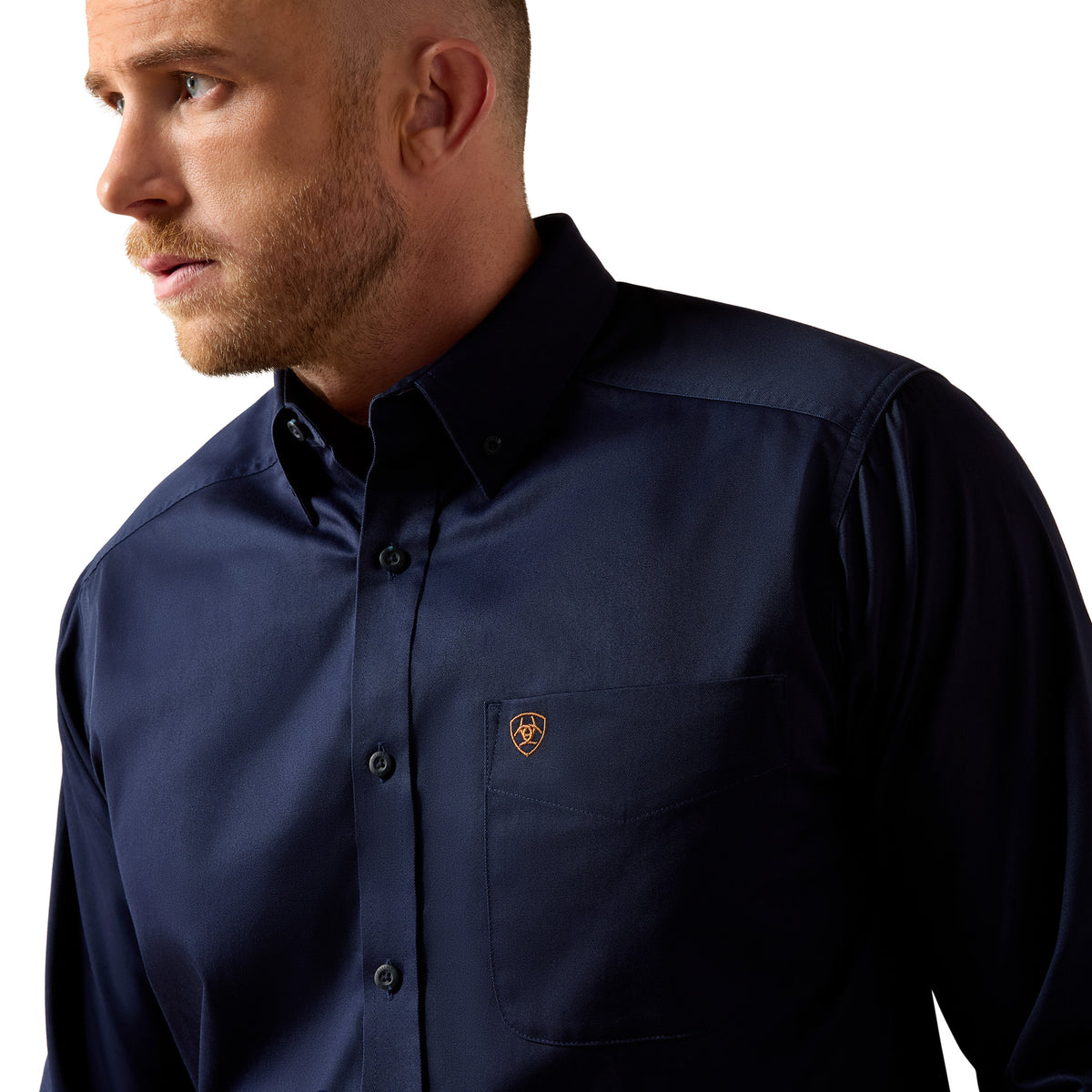 Ariat Men's Solid Twill Classic Fit Shirt - Navy