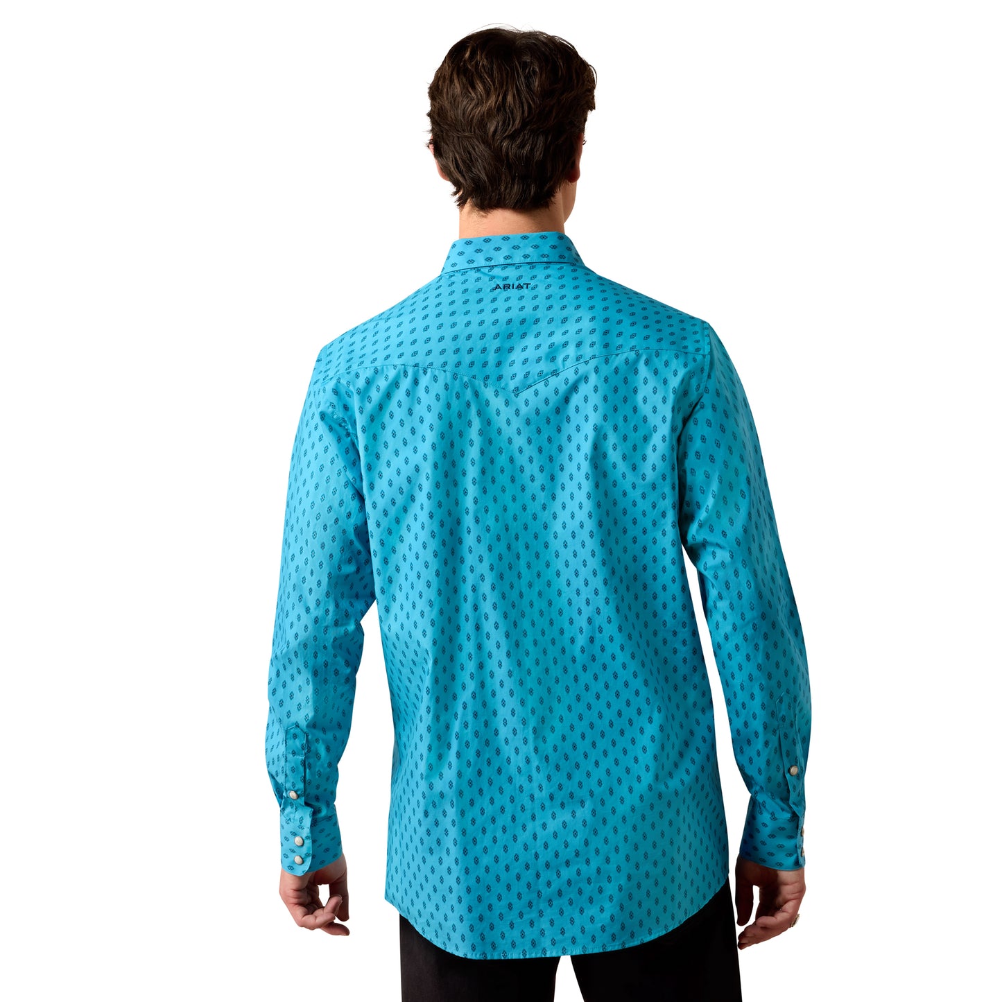 Ariat Men's Clovis Fitted Snap Shirt - Navagio Bay Geo Print