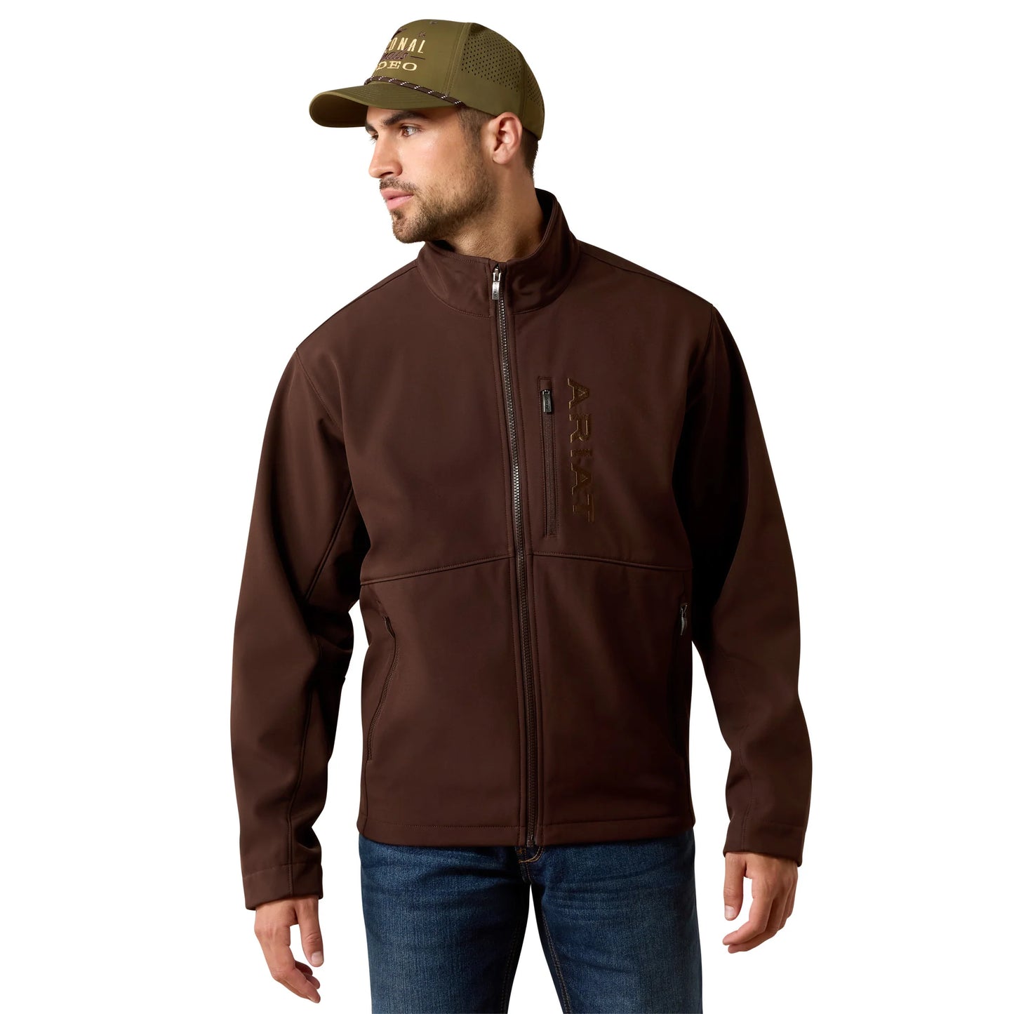 Ariat Men's Chest Logo Softshell Jacket - Mole