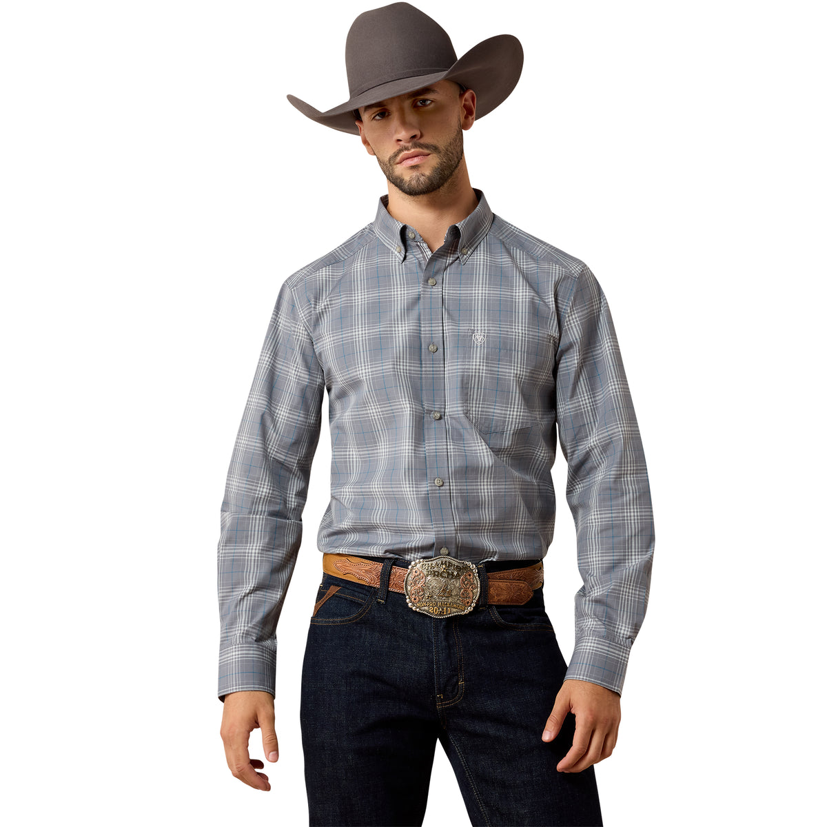 Ariat Men's Pro Series Wilber Classic Fit Shirt - Quiet Shade Medium Plaid