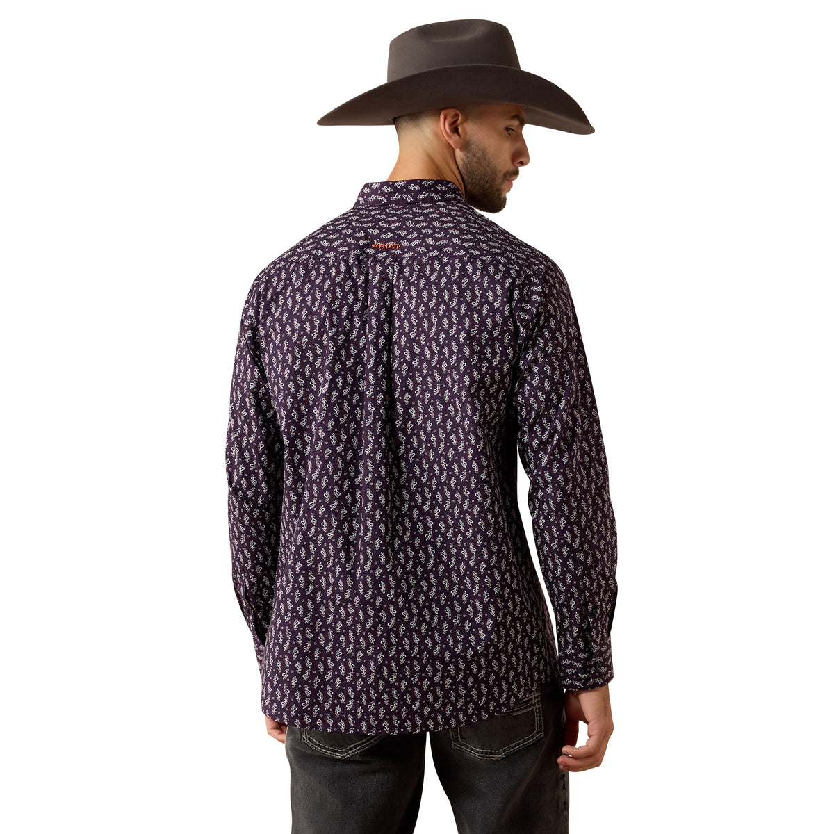 Ariat Men's Parry Classic Fit Shirt - Purplavy Paisley Print