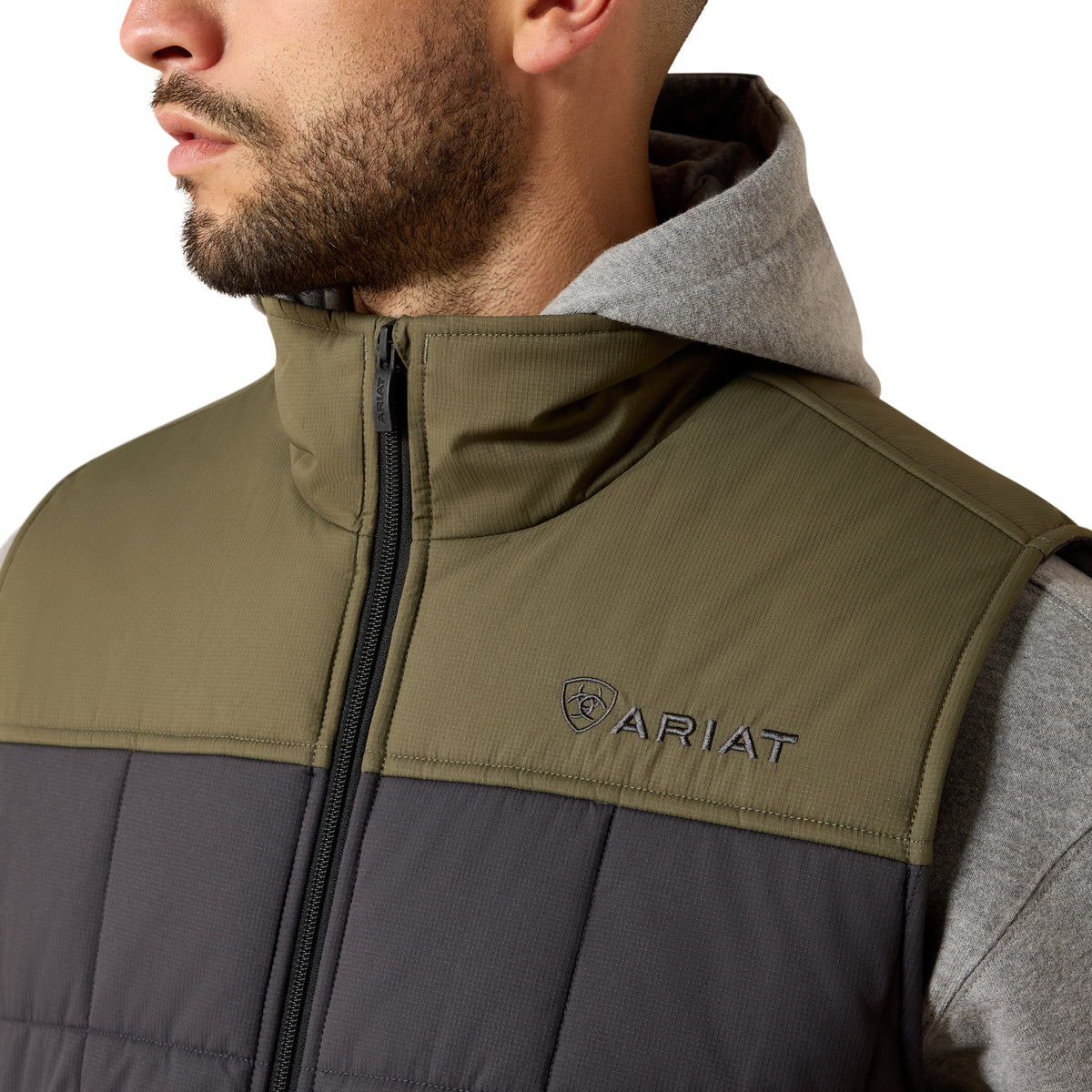 Ariat Men's Crius Insulated Vest - Phantom/Grape Leaf