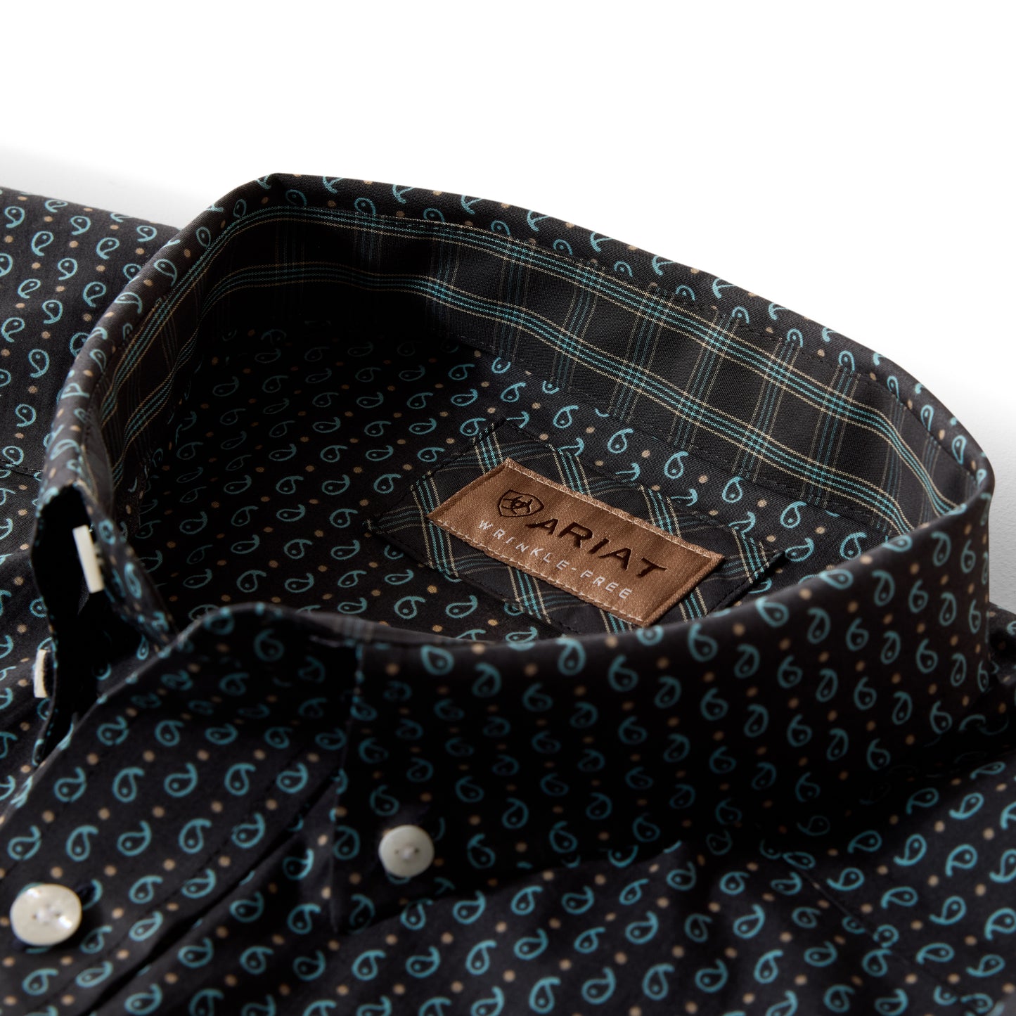 Ariat Men's Wrinkle Free Barnaby Classic Fit Shirt - Phantom Paisley Print