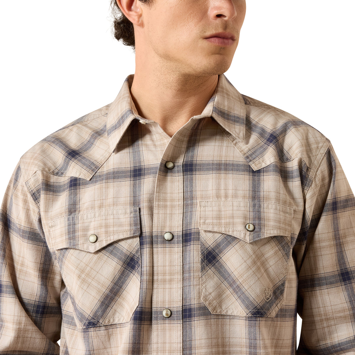 Ariat Men's Retro Hudde Fitted Snap Shirt - Peyote Plaid