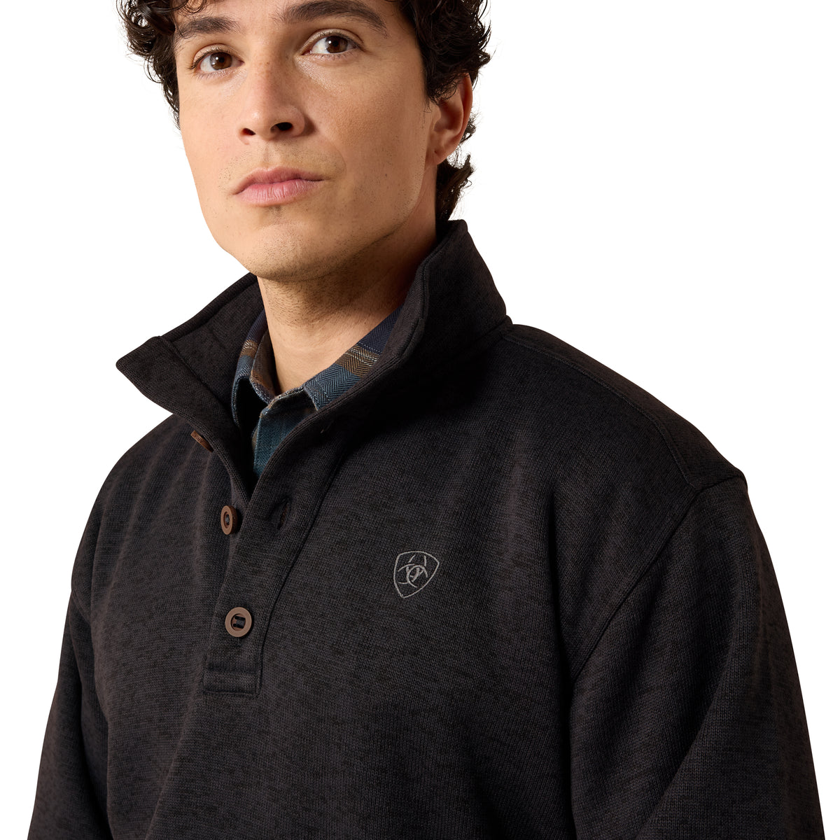 Ariat Men's Caldwell 1/4 Button Sweater - Phantom