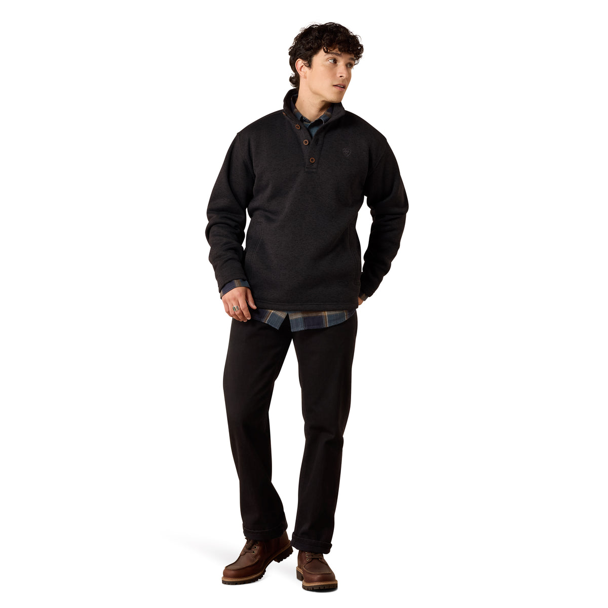 Ariat Men's Caldwell 1/4 Button Sweater - Phantom
