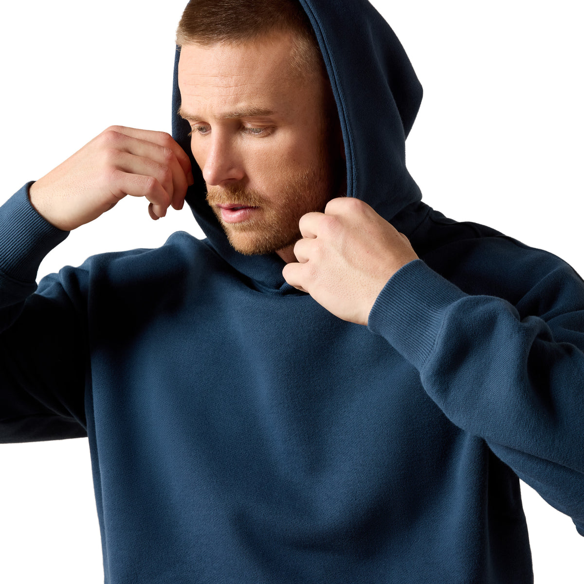 Ariat Men's ToughStock Washed Heavyweight Fleece Hoodie - Midnight Navy