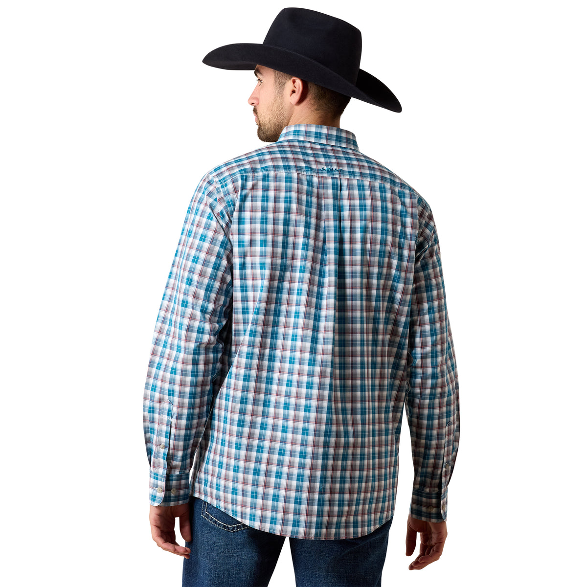 Ariat Men's Pro Series Walter Classic Fit Shirt - Lyon Blue Small Plaid