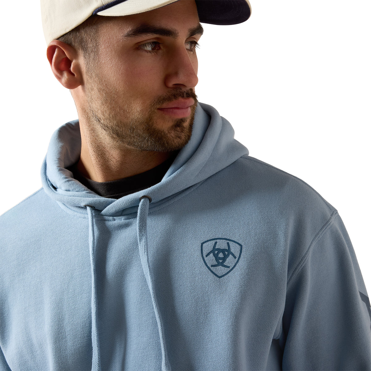 Ariat Men's Logo Hoodie - Light Denim