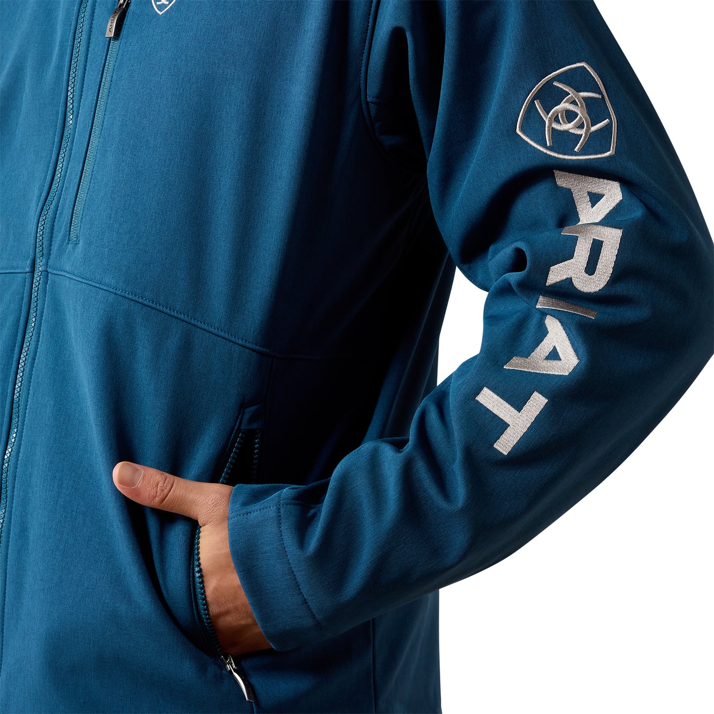 Ariat Men's Logo Softshell Jacket - Legion Blue Heather