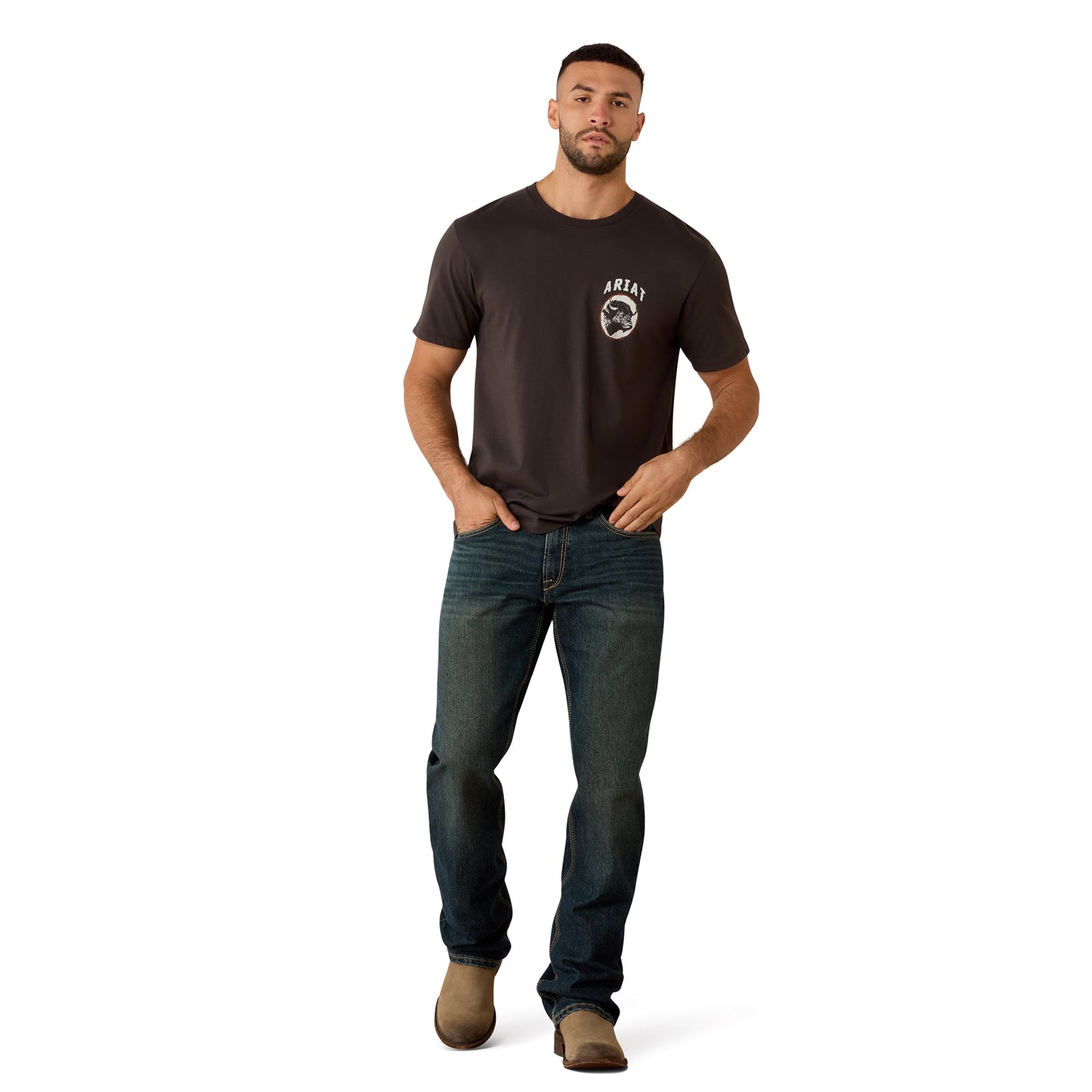 Ariat Men's Bison Brother T-Shirt - Vintage Black