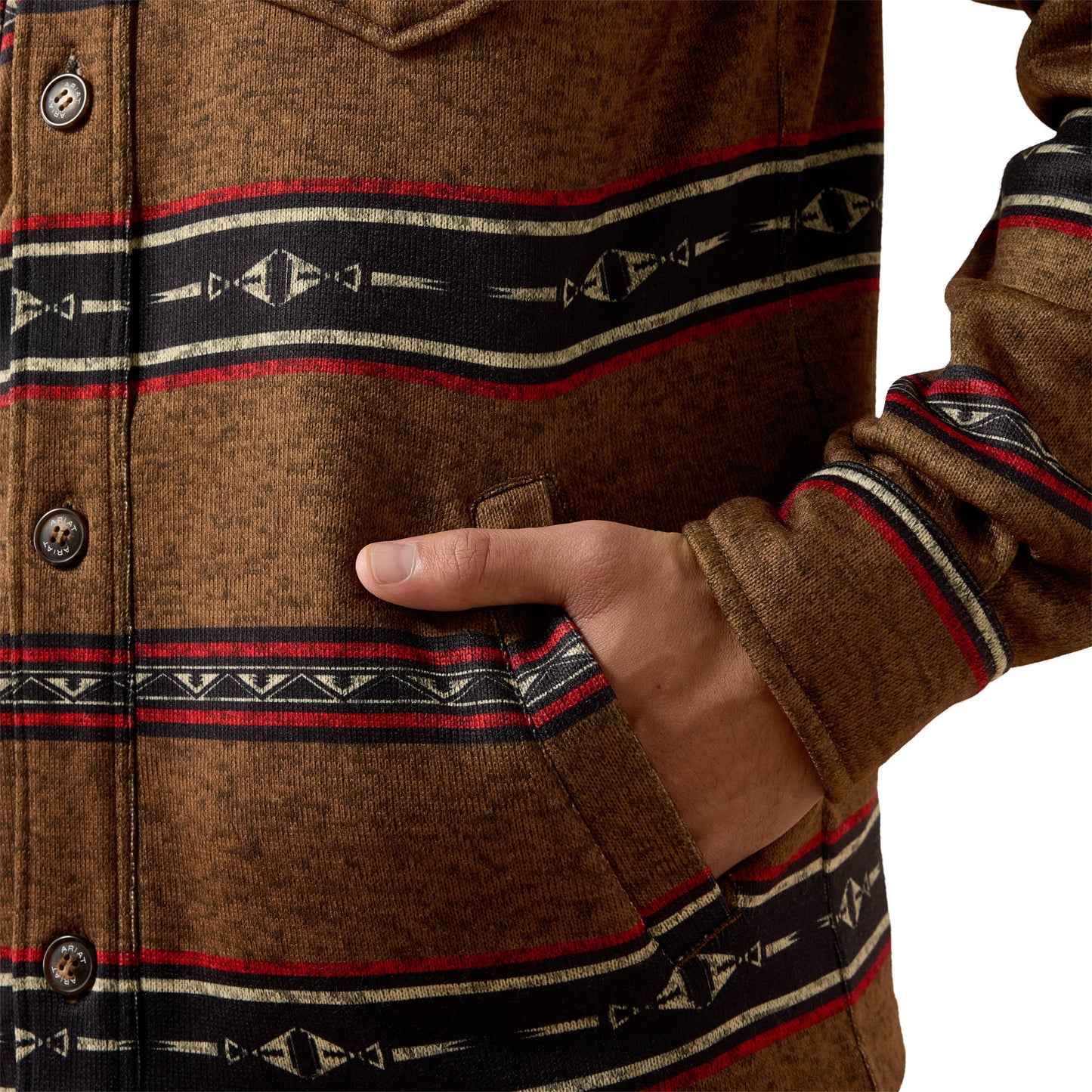 Ariat Men's Caldwell Printed Shirt Jacket - Toffee Serape