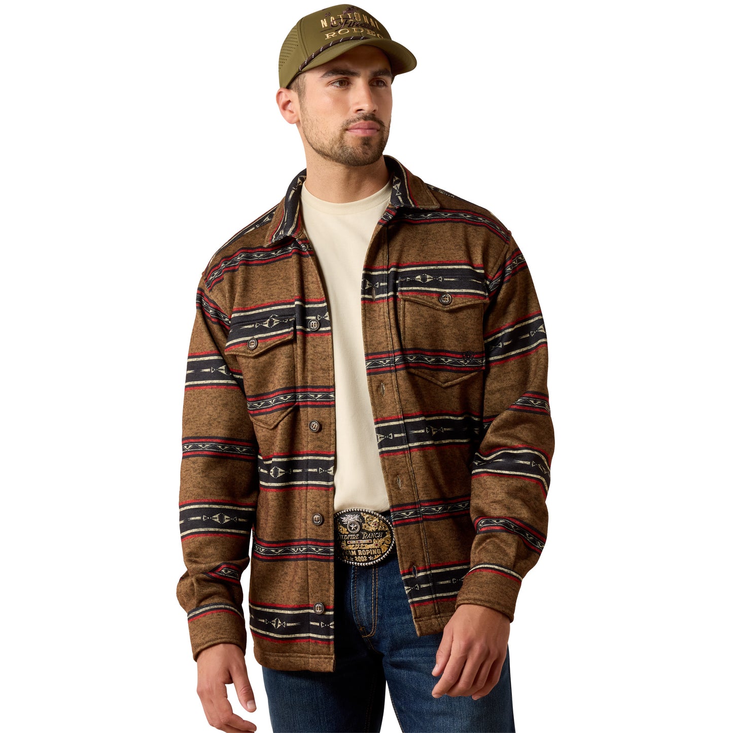 Ariat Men's Caldwell Printed Shirt Jacket - Toffee Serape