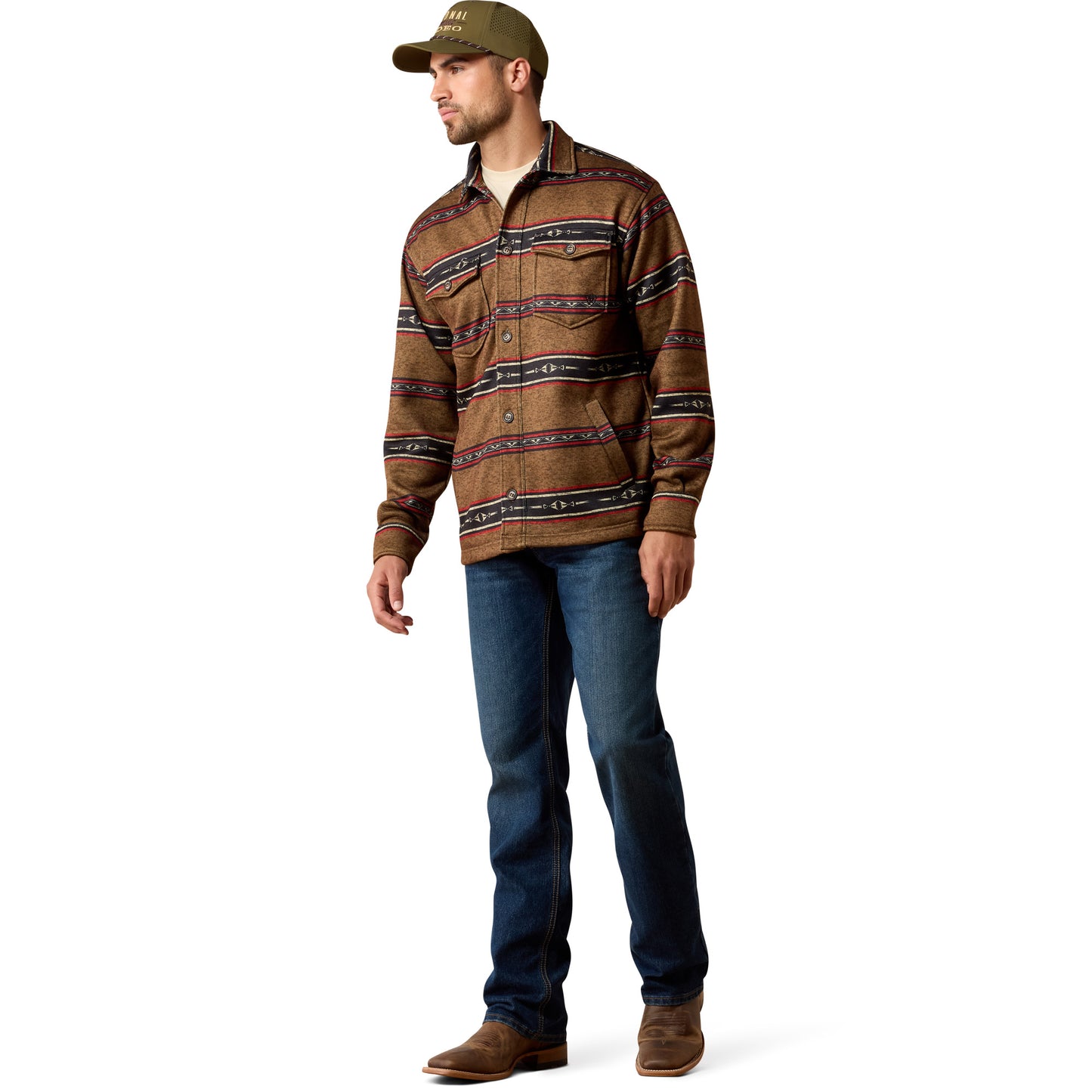 Ariat Men's Caldwell Printed Shirt Jacket - Toffee Serape