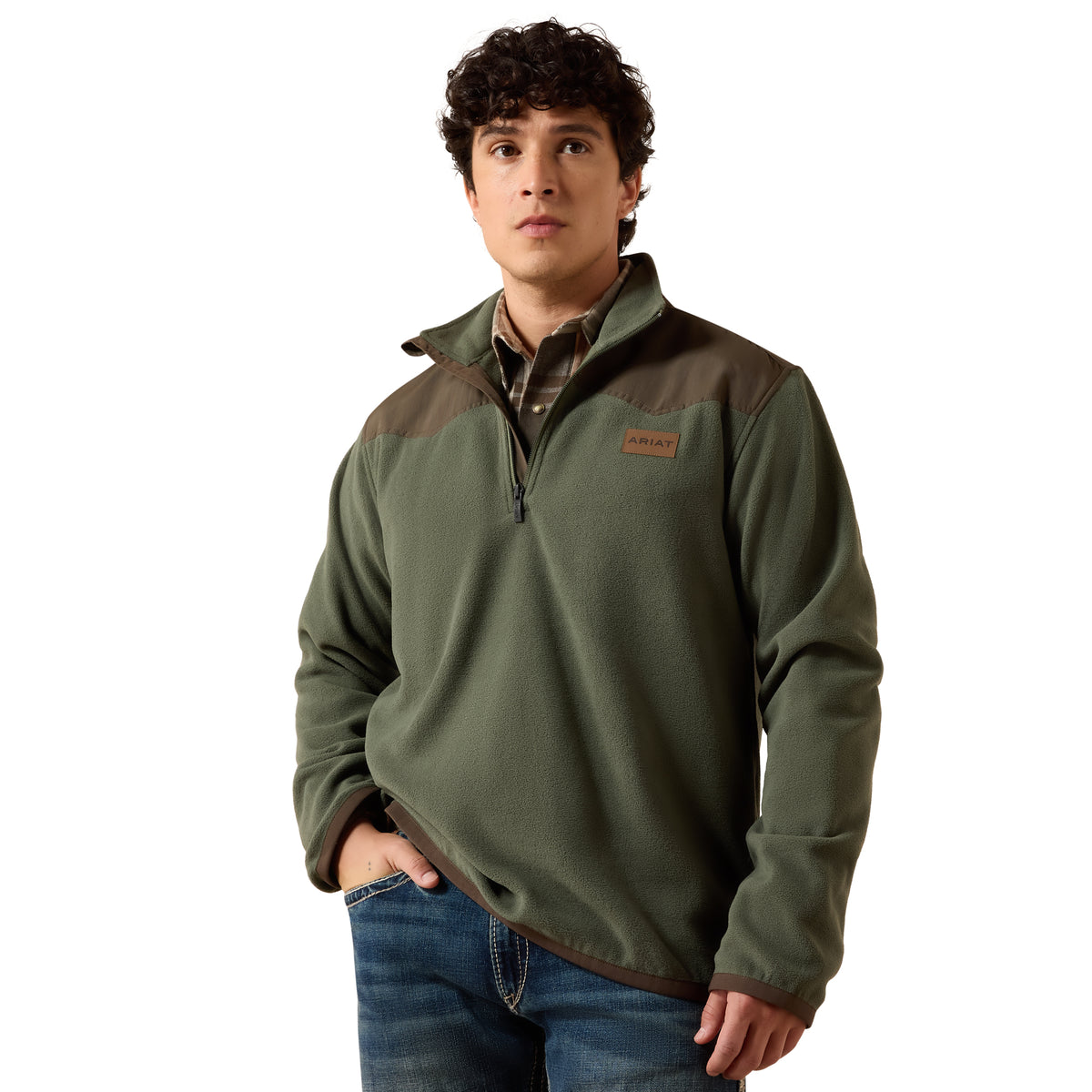 Ariat Men's Basis Fleece Sweater - Thyme Desert