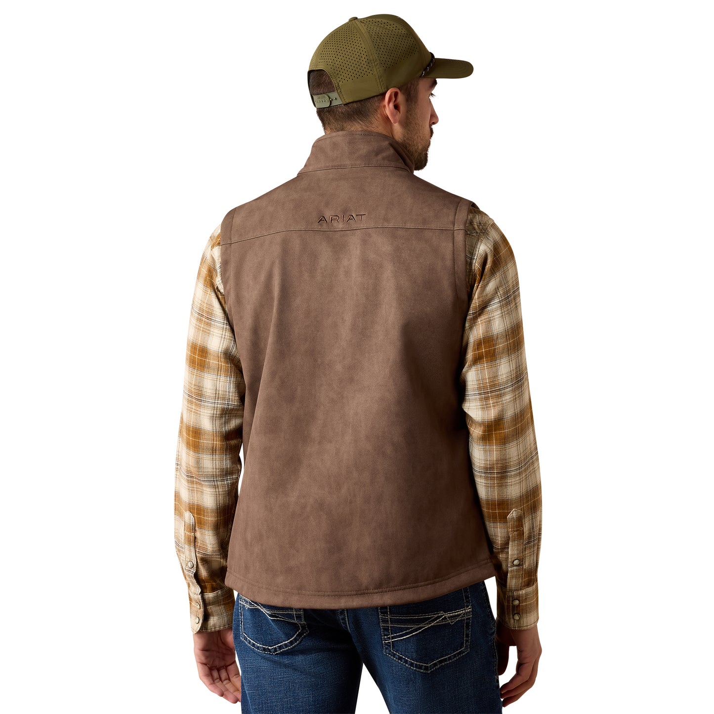 Ariat Men's Vernon Softshell Vest - Wren Faux Leather
