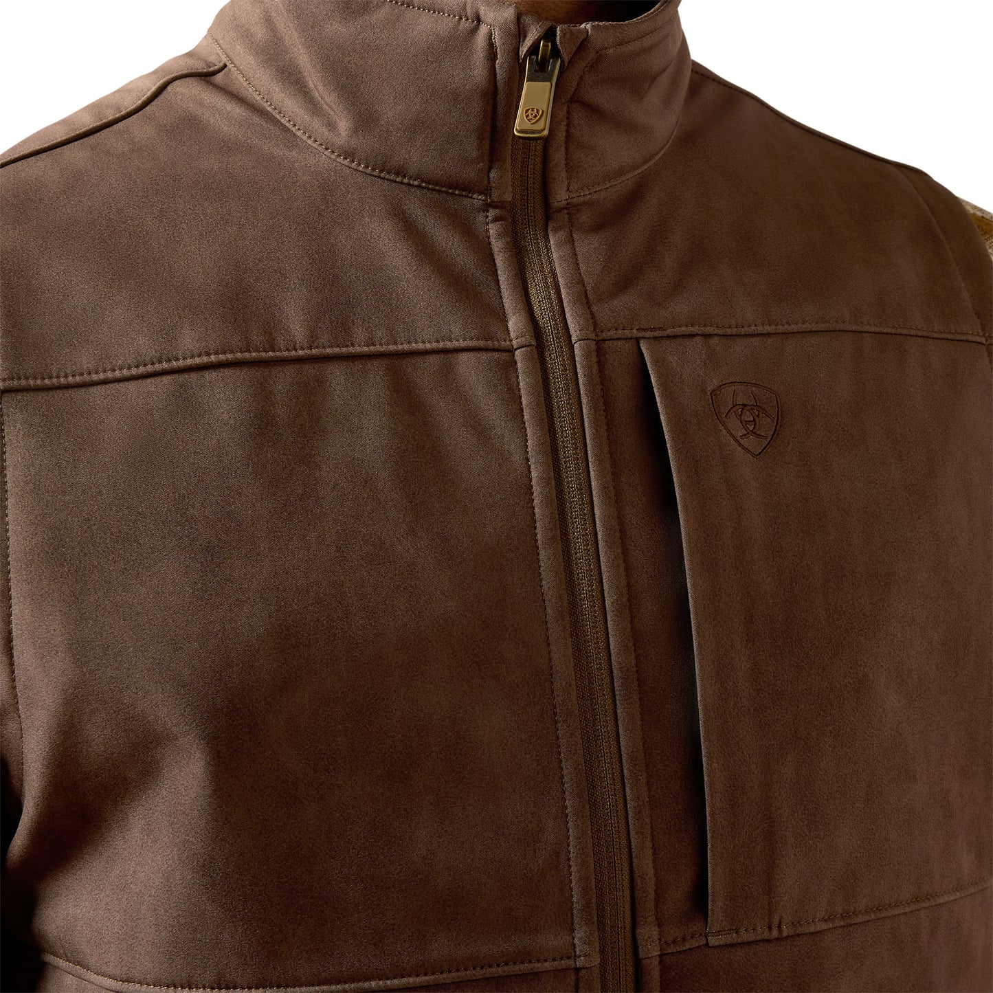 Ariat Men's Vernon Softshell Vest - Wren Faux Leather