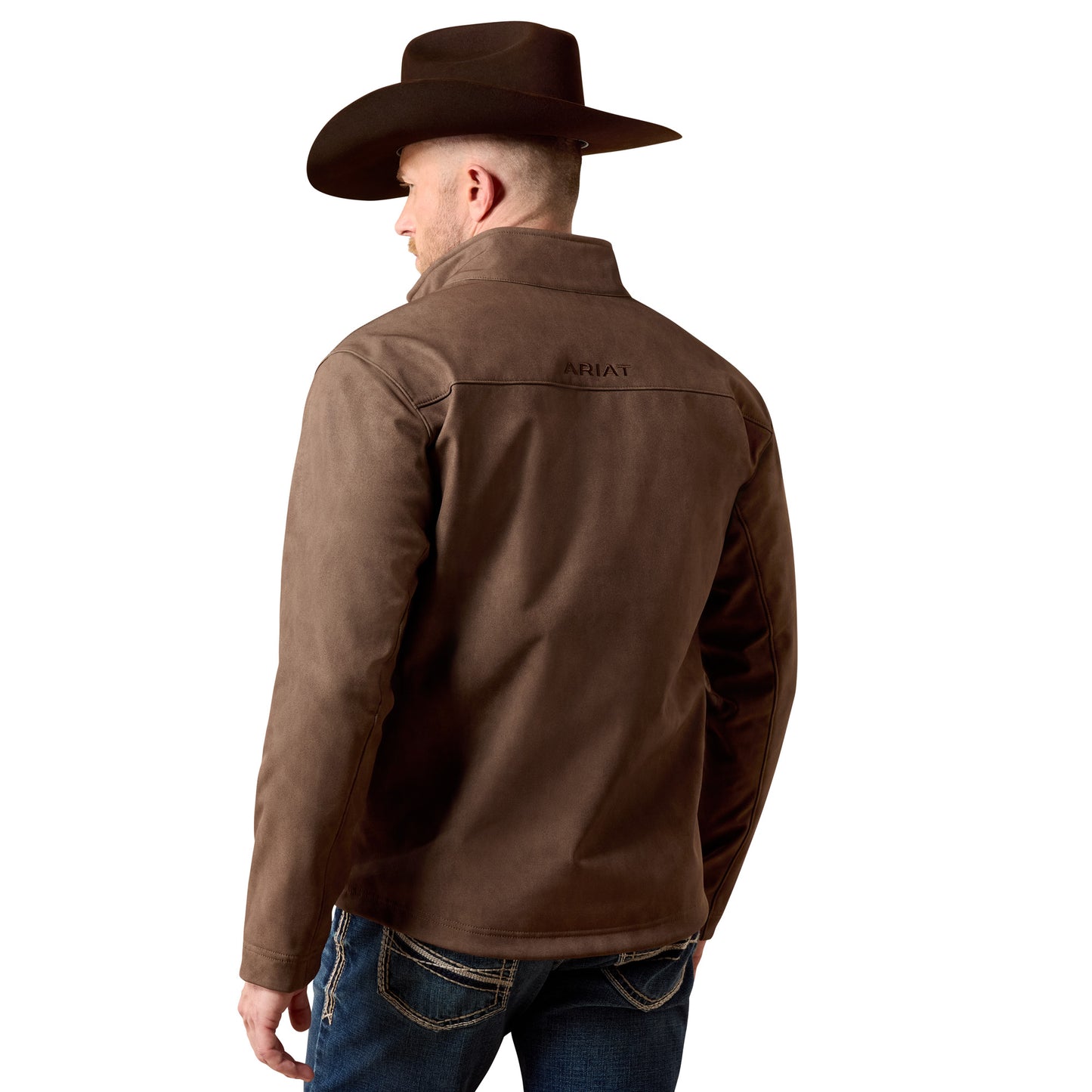Ariat Men's Vernon Softshell Jacket - Wren Faux Leather
