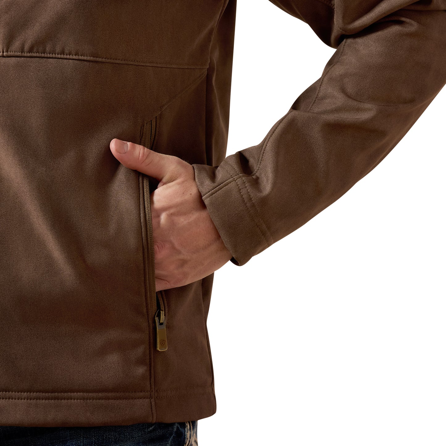 Ariat Men's Vernon Softshell Jacket - Wren Faux Leather