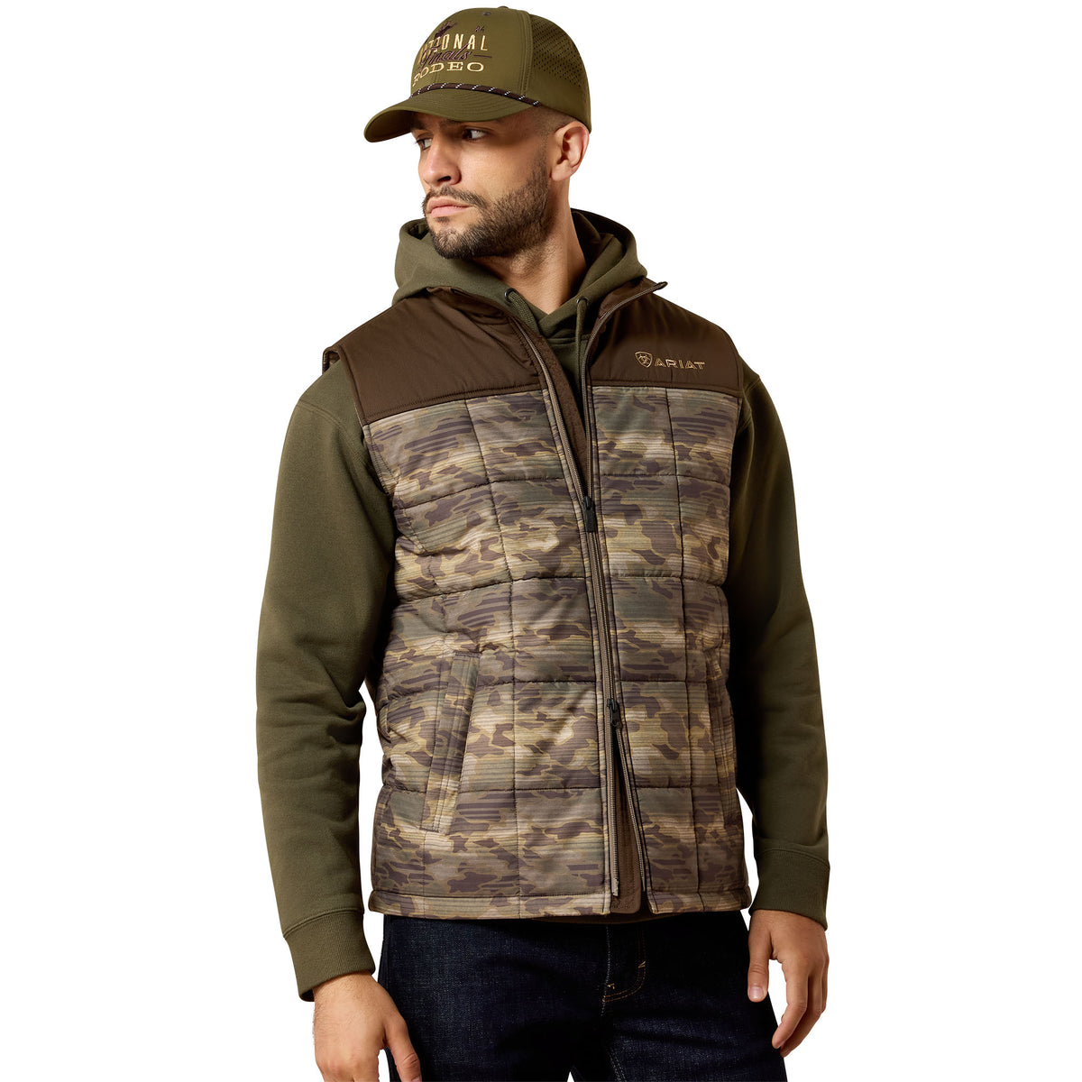 Ariat Men's Crius Insulated Vest - Wren Camo Serape