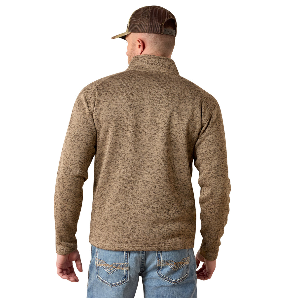 Ariat Men's Caldwell 1/4 Zip Sweater - Savannah Tan