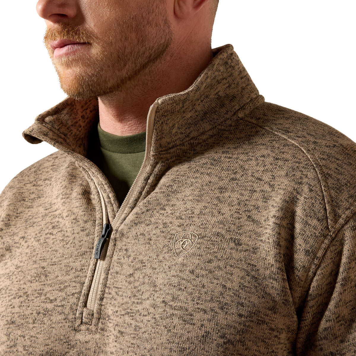 Ariat Men's Caldwell 1/4 Zip Sweater - Savannah Tan