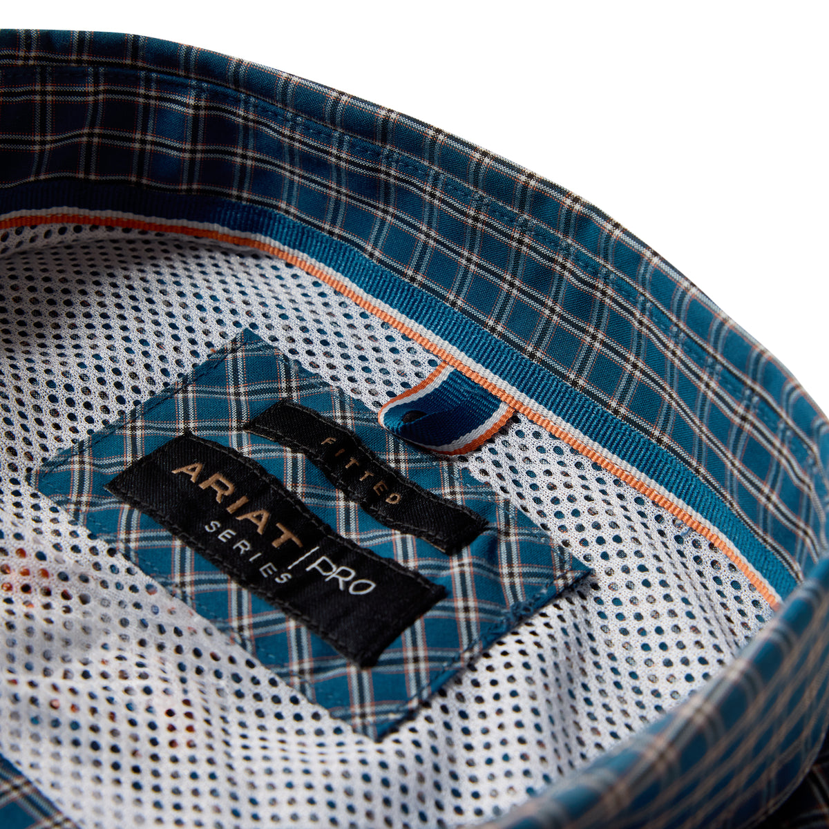 Ariat Men's Pro Series Whit Fitted Shirt - Sailor Blue Micro Plaid