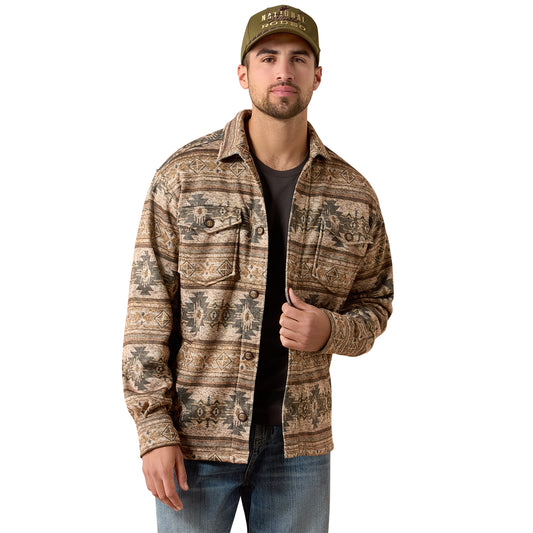 Ariat Men's Caldwell Printed Shirt Jacket - Savannah Tan Southwest