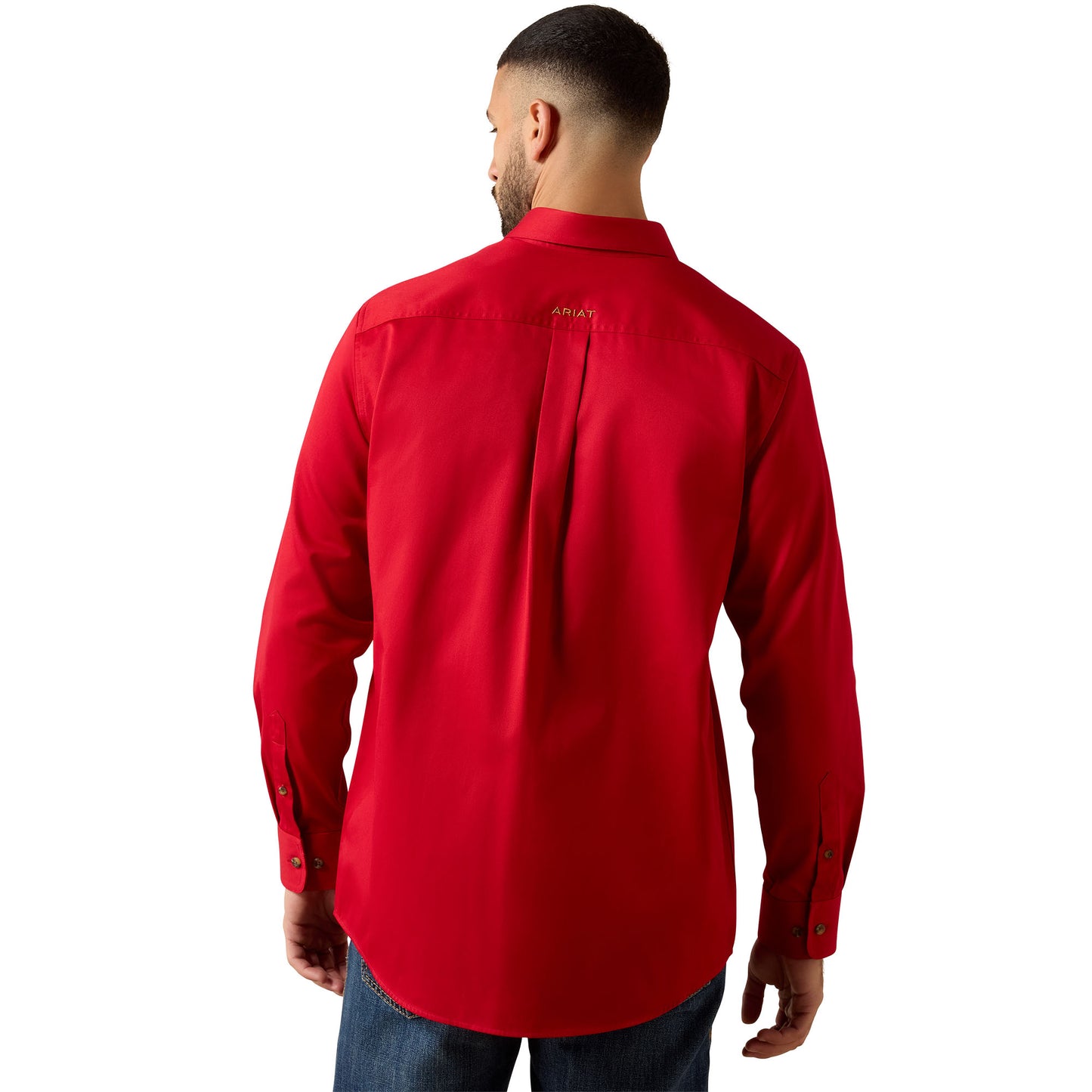 Ariat Men's Solid Twill Classic Fit Shirt - Scarlet Sage