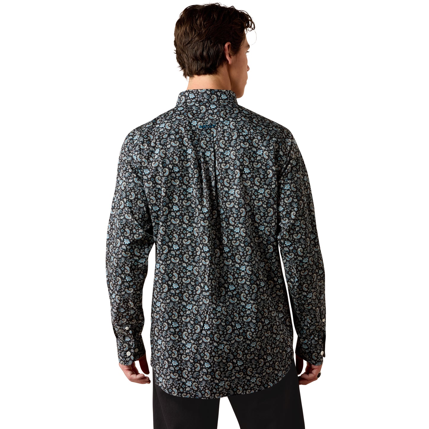 Ariat Men's Wrinkle Free Barrette Fitted Shirt - Black Paisley