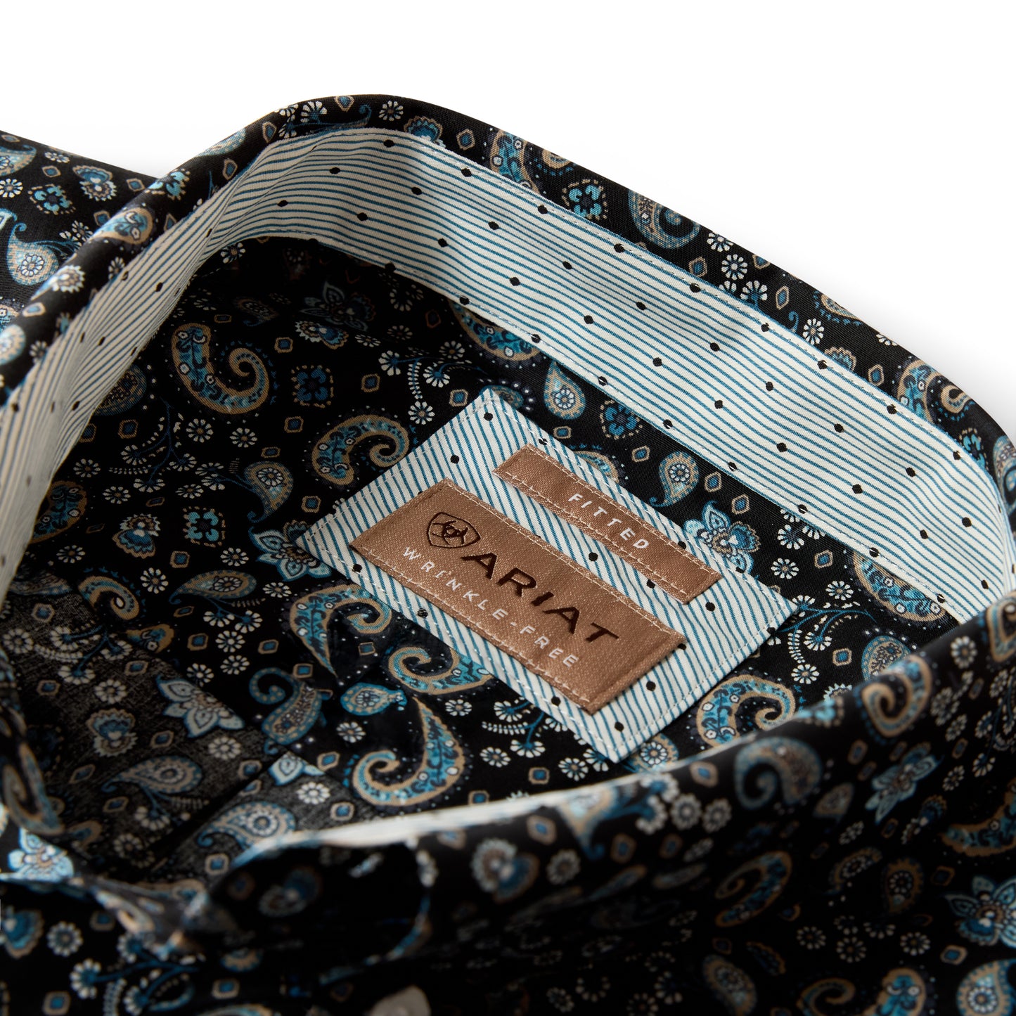 Ariat Men's Wrinkle Free Barrette Fitted Shirt - Black Paisley