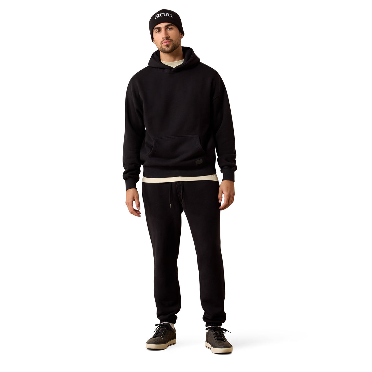 Ariat Men's ToughStock Washed Heavyweight Fleece Hoodie - Black