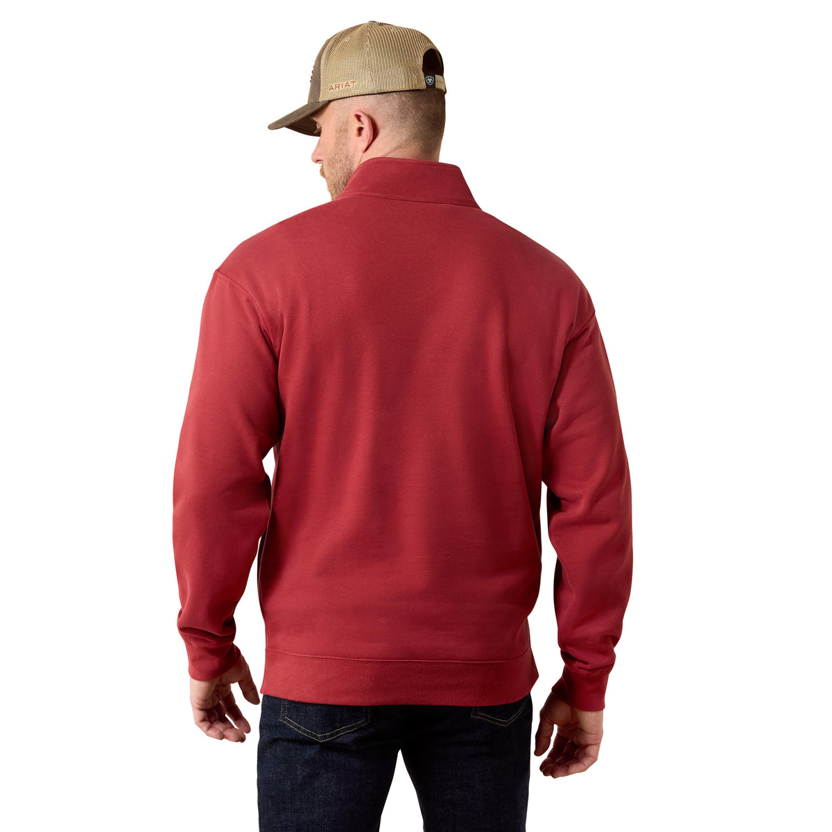 Ariat Men's Core 1/4 Zip Sweatshirt - Brick Red